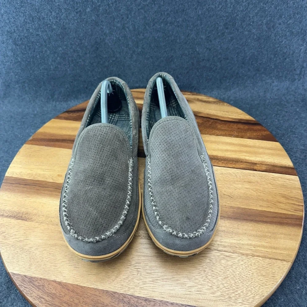 L.L. Bean Brown Flannel Lined Slippers 501983 Mens Size 10D